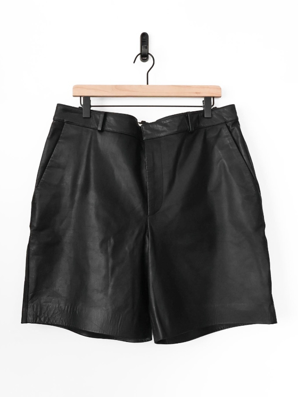 Super Rare Second/Layer Runway Leather Baggy Shorts Made In Italy